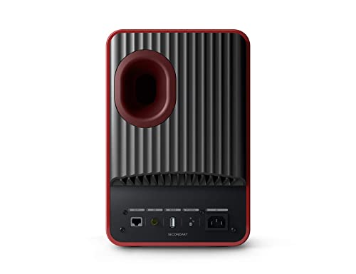 KEF LS50 Wireless II - Active wireless stereo speaker system (Crimson Red) | HDMI | Airplay 2 | Bluetooth | Spotify | Tidal