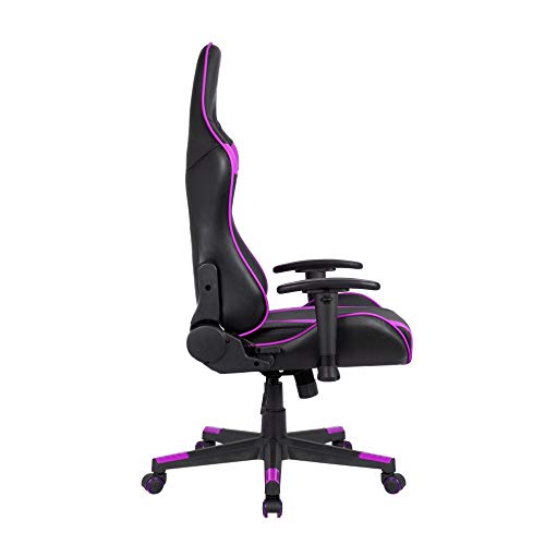 Oversteel - ULTIMET Professional Gaming Chair Leatherette, 2D Armrests, Height Adjustable, Reclining Backrest 180º, Gas Piston Class 3, Up to 120Kg, Purple