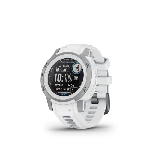 Garmin Instinct 2S SOLAR SURF, Smaller Rugged Surf Smartwatch with Tide Data, Dedicated Surfing Activity Features and Solar Charging, Ericeira