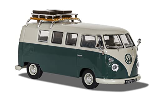 Corgi VA14500 Volkswagen Type 2 1500 SP Devon Caravette. Pearl White and Velvet Green Vanguard