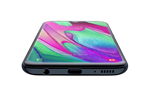 Samsung Galaxy A40 64GB - Black - Dual SIM - Unlocked (Renewed)