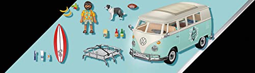 Playmobil 70826 Volkswagen T1 Camping Bus, Light Blue Surfer Van, Special Edition for Fans and Collectors, For Ages 5-99, Fun Imaginative Role-Play, PlaySets Suitable for Children Ages 4+
