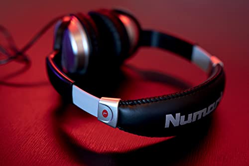 Numark HF125 - Ultra-Portable Professional DJ Headphones with 6 ft Cable, 40 mm Drivers for Extended Response & Closed Back Design for Superior Isolation, Black