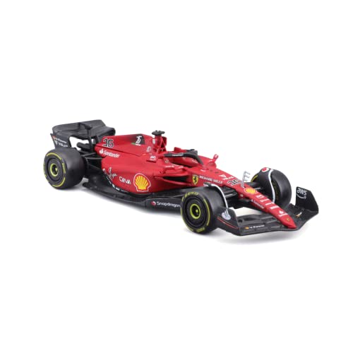 Bburago B18-36832L Formula 1 Ferrari (2022) F1-75 Leclerc 1:43 Scale Die-Cast Collectible Race Car, Assorted Colours