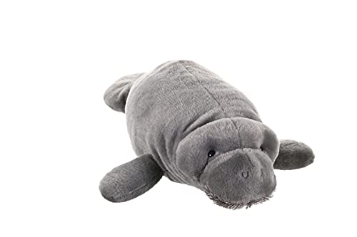 Wild Republic Manatee Plush Soft Toy, Cuddlekins Cuddly Toys, Gifts for Kids 30 cm,Grey