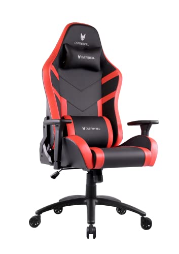 Oversteel - DIAMOND Professional Gaming Chair Leatherette, 3D Armrests, Height Adjustable, Reclining 180º, Gas Piston Class 4, Up to 150Kg, Color Red