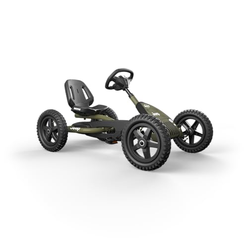 Berg 24.21.34.01 Jeep Luftreifen und Freilauf GoKart Junior Children's Vehicle, Green, Kinderspielzeug, für Kinder im Alter von 3-8Jahren