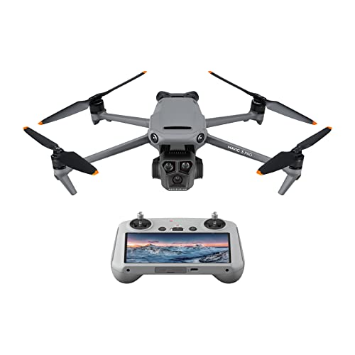 DJI Mavic 3 Pro with DJI RC (screen remote controller), Flagship Triple-Camera Drone with 4/3 CMOS Hasselblad Camera, 43-Min Flight Time, and 15km HD Video Transmission, For pro aerial photography