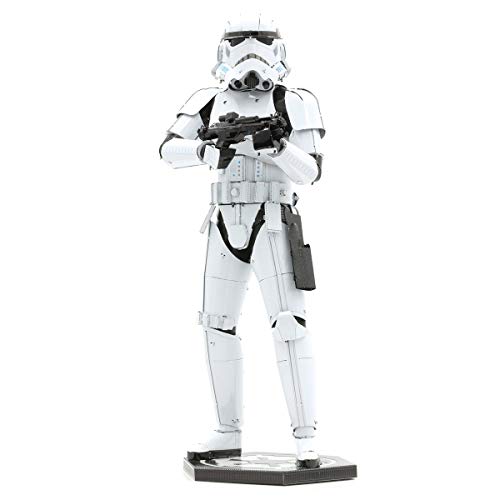 Metal Earth Fascinations Premium Series Star Wars Stormtrooper 3D Metal Model Kit Bundle with Tweezers