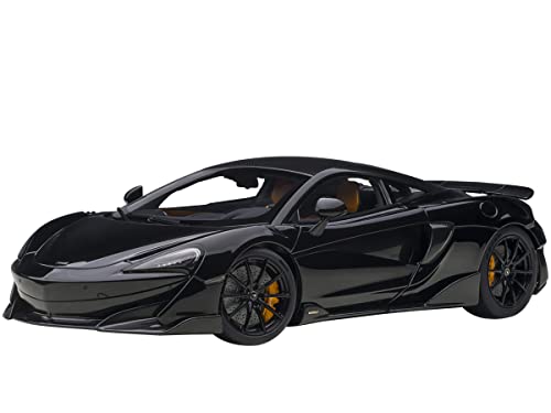 Auto Art Models McLaren 600LT Onyx Black and Carbon 1/18 Model Car by Autoart 76081