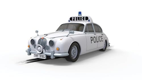 Scalextric Hornby Hobbies LTD C4420 Jaguar Mk2-Police Edition Slot-Cars Street and Rally, White, 1:32 Scale