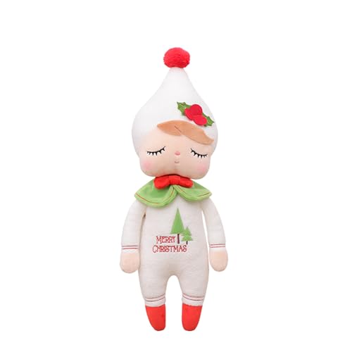 45cm White Snowman Doll Soft Christmas Elf Plush Doll,Christmas Elves Stuffed Dolls Toy for Boys Girls,Christmas Tradition Accessories Plush Pillow Doll Shelf Baby Novelty Toys