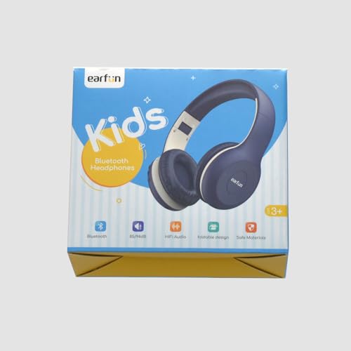 Kids Bluetooth Headphones, EarFun Wireless Headphones for Kids, Foldable Headphones with Microphone, Hi-Fi Stereo Sound, 40H Playtime, 85/94dB Volume Limited, Over Ear Headphones for Tablet, Phone, PC