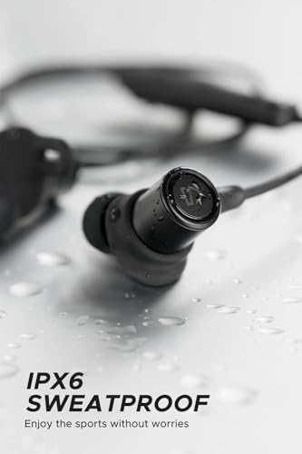 SoundPEATS Q30 HD+ Bluetooth Earphones with Mic, Wireless Earbuds Magnetic IPX6 Running Headphones, APTX-HD, cVc Noise Cancellation, 10mm Drivers, Super Bass, Lightweight, 12 Hrs Play Time
