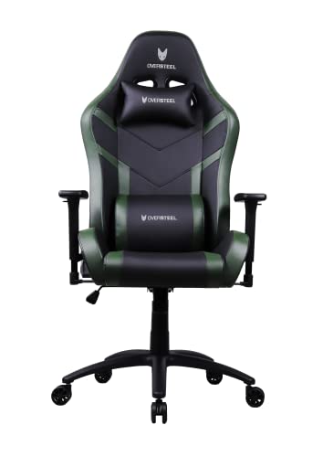 Oversteel - DIAMOND Professional Gaming Chair Leatherette, 3D Armrests, Height Adjustable, Reclining 180º, Gas Piston Class 4, Up to 150Kg, Color Green