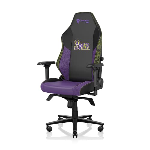 Secretlab TITAN Evo 2022 The Joker Gaming Chair - Reclining - Ergonomic & Comfortable Computer Chair with 4D Armrests - Magnetic Head Pillow & 4-way Lumbar Support - Black/Purple - Hybrid Leather