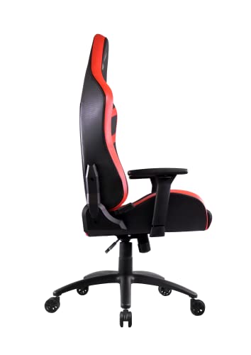 Oversteel - DIAMOND Professional Gaming Chair Leatherette, 3D Armrests, Height Adjustable, Reclining 180º, Gas Piston Class 4, Up to 150Kg, Color Red