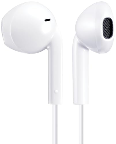 JVC HA-FR17UC-W Bud-Type USB-C Earphones with Built-in DAC for Powerful and Crystal Clear Sound, Practical Microphone and 3-Button Remote Control in Extremely Compact Design (White)