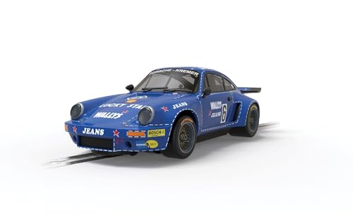 Scalextric Hornby Hobbies LTD C4398 Porsche 911 Carrera RSR 3.0-Wallys Jeans Slot-Cars USA/Classic Gt, Blue, 1:32 Scale