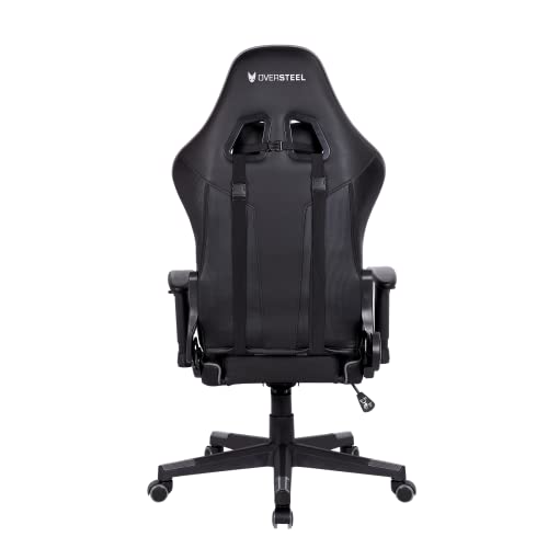 Oversteel - ULTIMET Professional Gaming Chair Leatherette, 2D Armrests, Height Adjustable, Reclining Backrest 180º, Gas Piston Class 3, Up to 120Kg, Gray