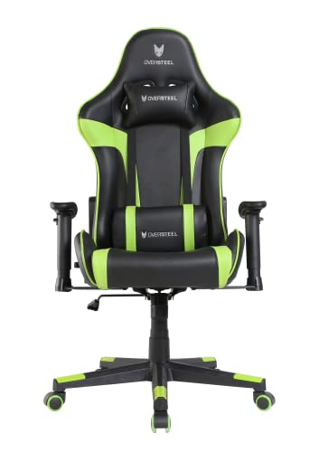 Oversteel - ULTIMET Professional Gaming Chair Leatherette, 2D Armrests, Height Adjustable, Reclining Backrest 180º, Gas Piston Class 3, Up to 120Kg, Green