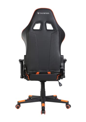 Oversteel - ULTIMET Professional Gaming Chair Leatherette, 2D Armrests, Height Adjustable, Reclining Backrest 180º, Gas Piston Class 3, Up to 120Kg, Orange