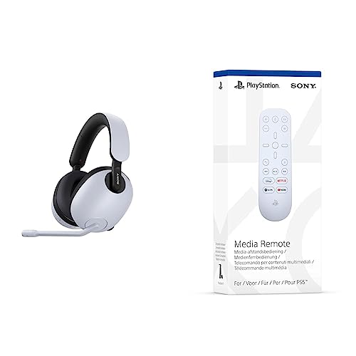Sony INZONE H7 Wireless Gaming Headset - 360 Spatial Sound for Gaming - 40 Hours Battery Life - Built-in Microphone - PC/PS5 - Perfect for PlayStation & PlayStation 5 Media Remote