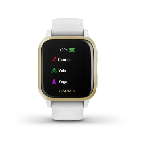 Garmin Venu Sq, GPS Smartwatch with All-day Health Monitoring and Fitness Features, Built-in Sports Apps and More, Square Design Smartwatch with up to 6 days battery life, White