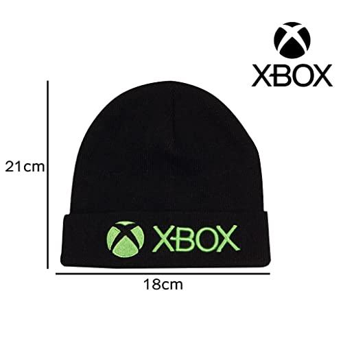 Xbox Text Logo Beanie, Kids, One Size, Black, Official Merchandise