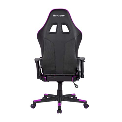 Oversteel - ULTIMET Professional Gaming Chair Leatherette, 2D Armrests, Height Adjustable, Reclining Backrest 180º, Gas Piston Class 3, Up to 120Kg, Purple