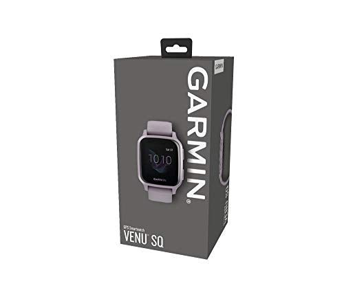 Garmin Venu Sq, GPS Smartwatch with All-day Health Monitoring and Fitness Features, Built-in Sports Apps and More, Square Design Smartwatch with up to 6 days battery life, Metallic Orchid