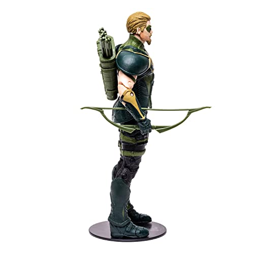 McFarlane Toys, DC Gaming 7-inch Green Arrow Action Figure with 22 Moving Parts, Collectible DC Injustice 2 Game Figure with Stand Base and Unique Collectible Character Card – Ages 12+