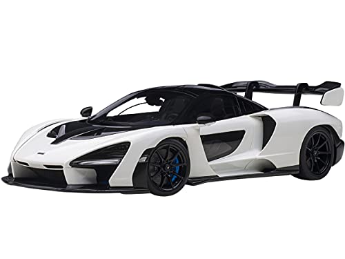 Auto Art Models McLaren Senna Vision Pure White and Black 1/18 Model Car by Autoart 76075