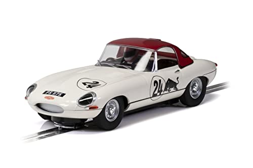 Scalextric C4232 Jaguar E-Type - Goodwood Revival - Adrian Newey, Cream