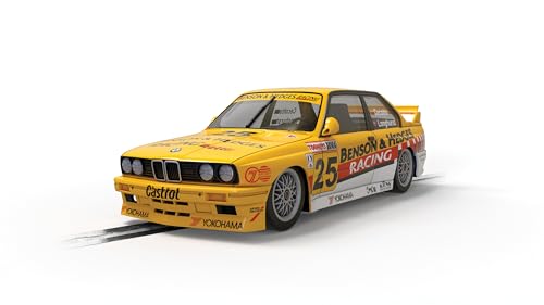 Scalextric Hornby Hobbies LTD C4401 BMW E30 M3-Bathurst 1000 1992-Longhurst and Cecotto Slot Classic Touring Cars, Yellow, 1:32 Scale