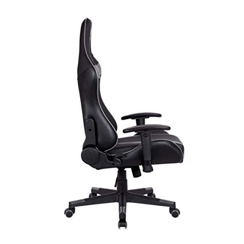 Oversteel - ULTIMET Professional Gaming Chair Leatherette, 2D Armrests, Height Adjustable, Reclining Backrest 180º, Gas Piston Class 3, Up to 120Kg, Gray