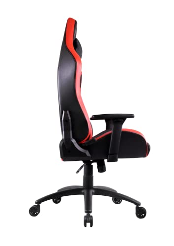 Oversteel - DIAMOND Professional Gaming Chair Leatherette, 3D Armrests, Height Adjustable, Reclining 180º, Gas Piston Class 4, Up to 150Kg, Color Red