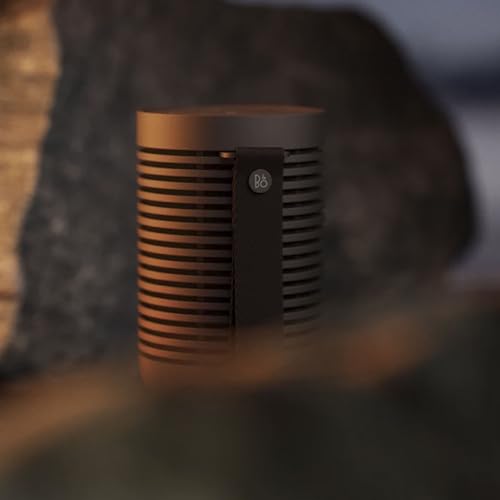Bang & Olufsen Beosound Explore - High-end Wireless Portable Bluetooth Speaker for Outdoor, Home and Travel, 360 Degree IP67 Waterproof Speaker with Playtime Up to 27 Hours - Chestnut