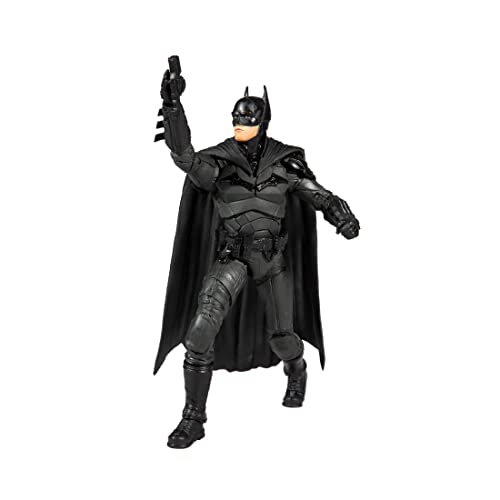 McFarlane Toys, 7-Inch DC Batman Action Figure with 22 Moving Parts, Collectible DC Batman Movie Figure with Stand Base and Unique Collectible Character Card – Ages 12+