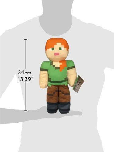 Plush Minecraft Video Game Characters - Enderman, Camel, Ocelot, Pig, Steve, Alex, Creeper, Wolf - Sizes according to Model - Super Soft Quality (Alex)