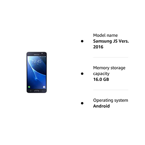 Samsung SM-J510FZKUDBT GALAXY J5 (2016) DUOS - 13.208 cm (5.2") Super AMOLED 1280 x 720 (HD), 2GB RAM, Quad-Core 1.2GHz, LTE, 13/5 MP, Wi-Fi, Bluetooth v4.1, Android (Renewed)