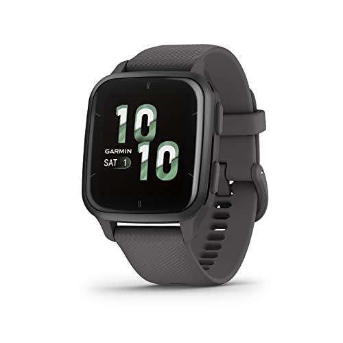 Garmin Venu Sq 2, AMOLED GPS Smartwatch with All-day Health Monitoring and Fitness Features, Built-in Sports Apps and More, Square Design Smartwatch with up to 11 days battery life, Shadow Grey