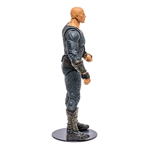 McFarlane Toys, 7-Inch DC Black Adam Action Figure with 22 Moving Parts, Collectible DC Black Adam Movie Figure with Throne, Stand Base and Unique Collectible Character Card – Ages 12+