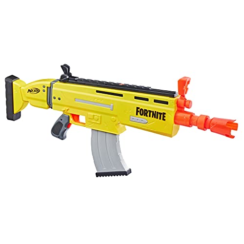 Nerf Fortnite AR-L Motorised Nerf Elite Dart Blaster, Motorised Toy Blaster, 20 Official Nerf Fortnite Elite Darts, Flip Up Sights for Youth, Teens, Adults