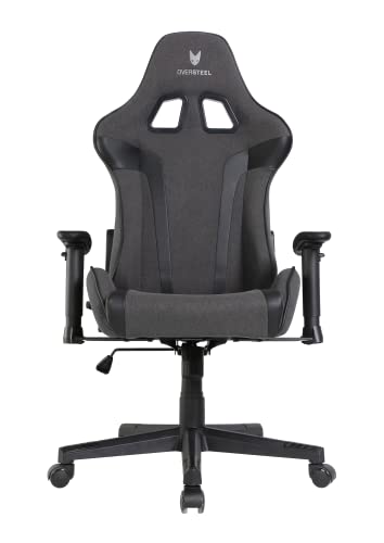 Oversteel - ULTIMET Professional Gaming Chair, Breathable Fabric, 2D Armrests, Height Adjustable, 180° Reclining Backrest, Gas Piston Class 3, Up to 120Kg, Black