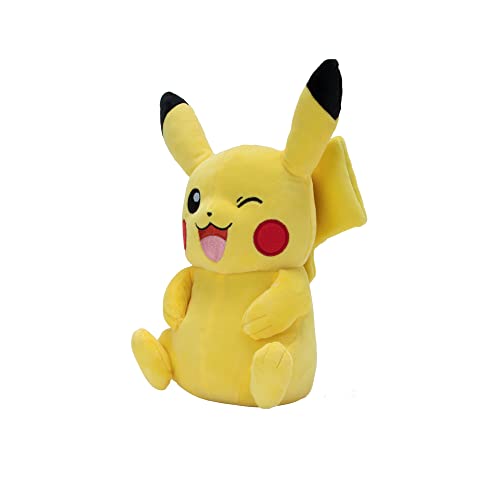 Pokémon PKW3106 Official & Premium Quality 12-inch Pikachu Adorable, Ultra-Soft, Plush Toy, Perfect for Playing & Displaying-Gotta Catch ‘Em All, Black