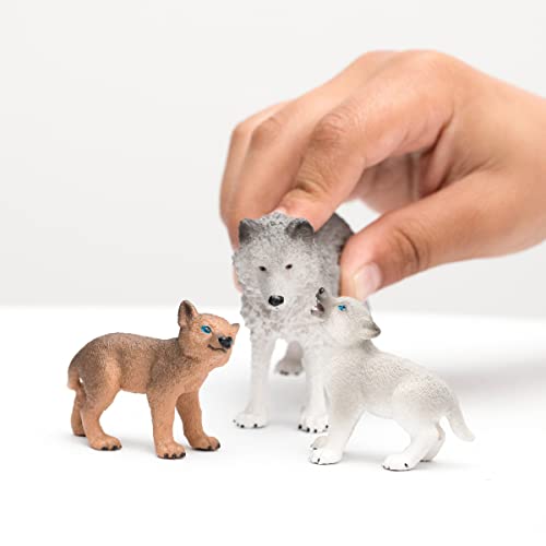 Schleich 42472 Wild Life Mother Wolf with Pups