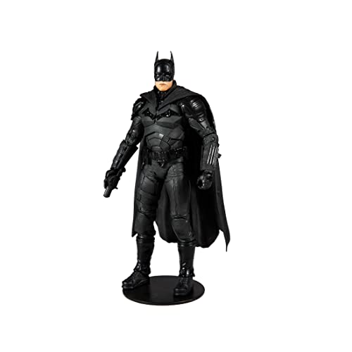 McFarlane Toys, 7-Inch DC Batman Action Figure with 22 Moving Parts, Collectible DC Batman Movie Figure with Stand Base and Unique Collectible Character Card – Ages 12+