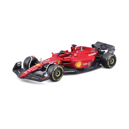 Bburago B18-36832L Formula 1 Ferrari (2022) F1-75 Leclerc 1:43 Scale Die-Cast Collectible Race Car, Assorted Colours