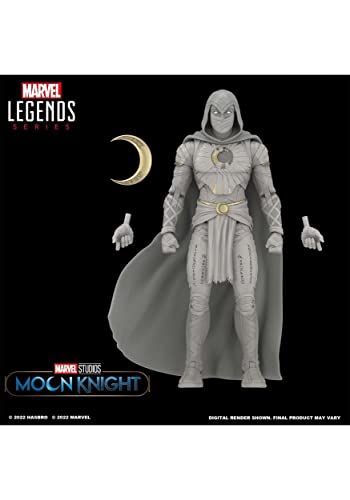 Marvel Hasbro Legends Series Disney Plus Moon Knight MCU Series Action Figure 15-cm Collectible Toy, includes 4 accessories, Multicolour (F3858)